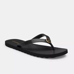 Coach Shoes Coach Outlet Zayn Flip Flop Sandals Womens Black